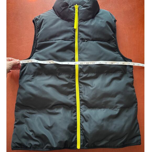 Kristen Reversible Puffer Vest S Black White Yellow Zip Travel Layer RN134638 - Picture 7 of 8